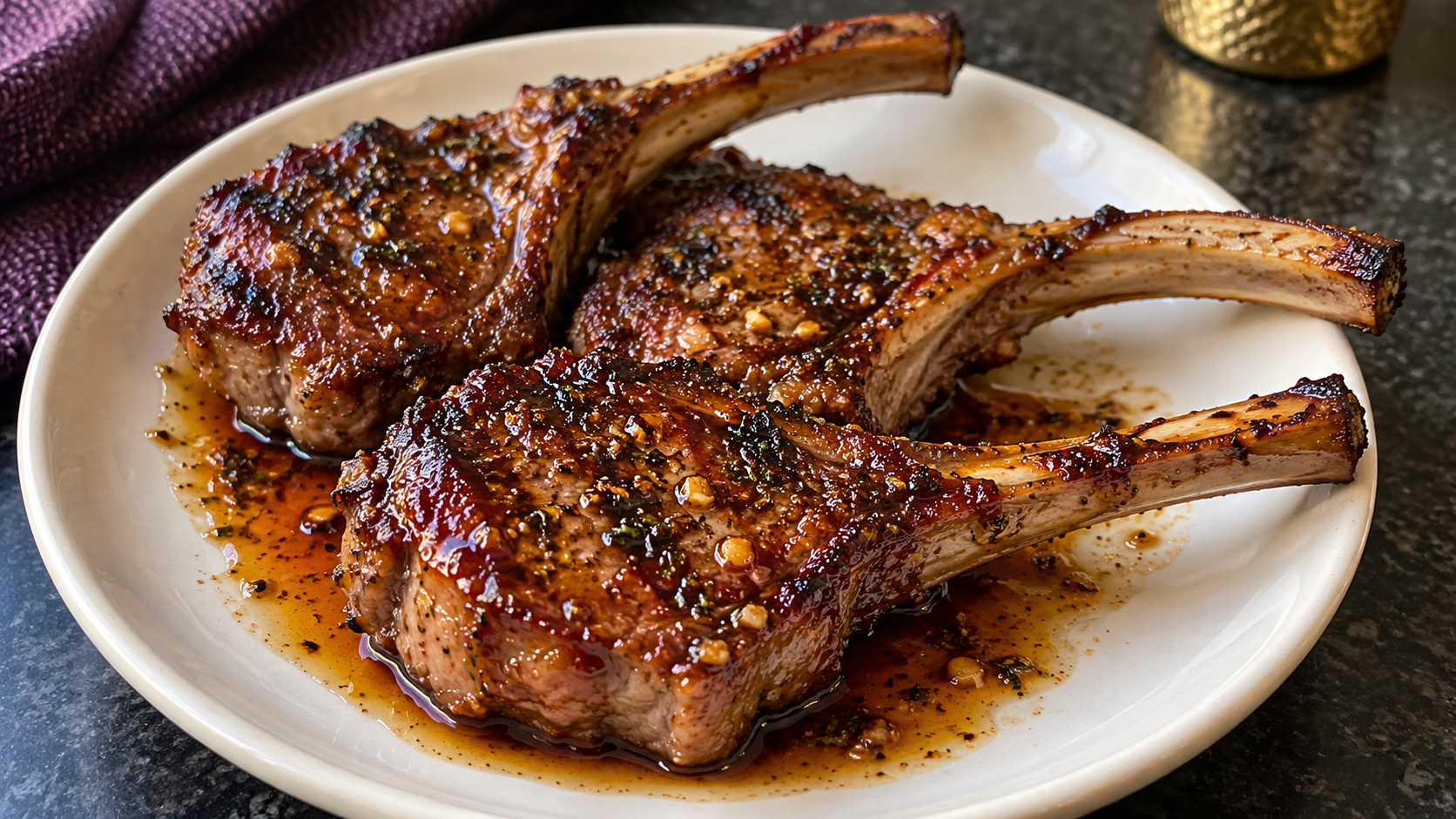 Cajun Honey Glazed Lamb Chops