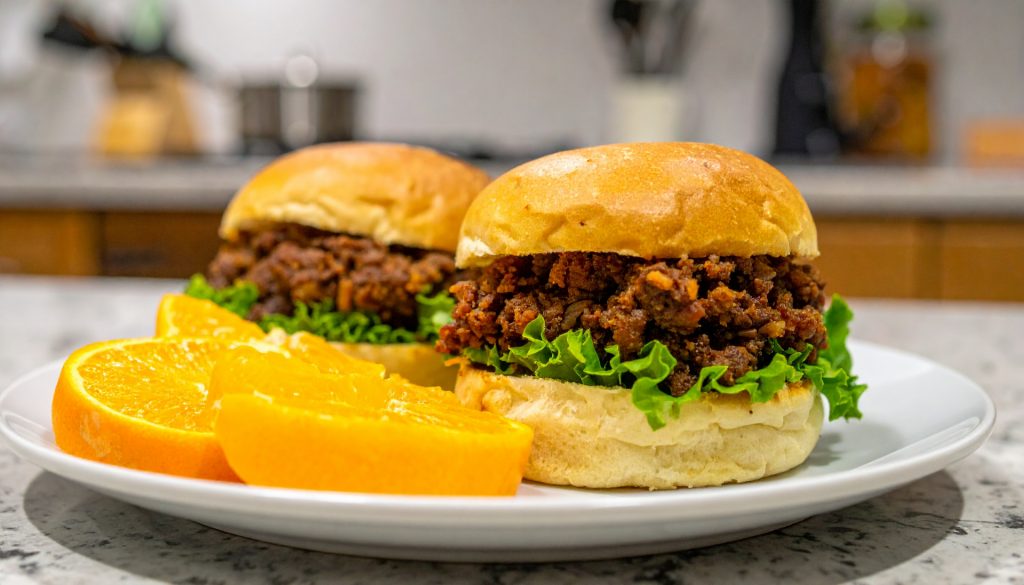 Sloppy joe sliders with beef and lentil crumble